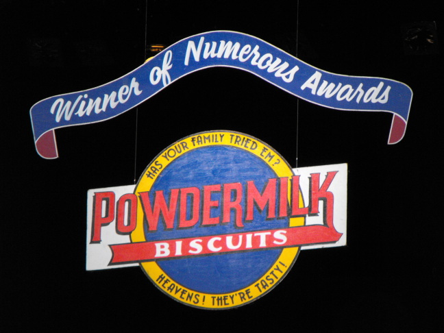  Long-time sponsor's banner displayed above the Prairie Home Companion stage, Wolf Trap