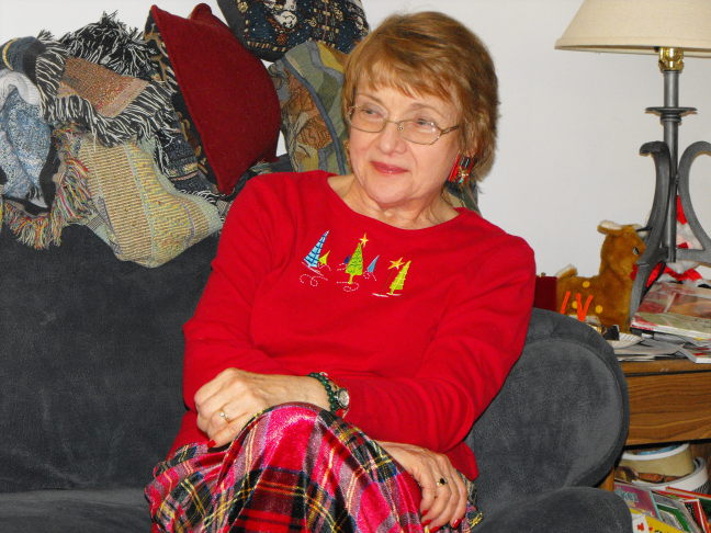  Grandma looks on with barely suppressed glee