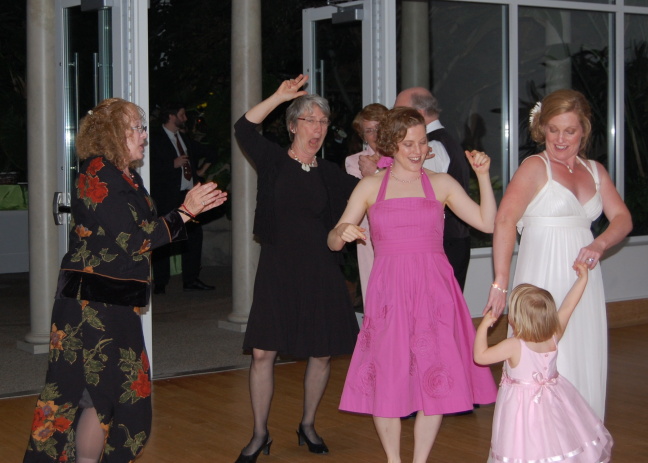  Dancing at the Wedding. Devin's Mom, Aunt Joan, Mommy, and the Bride, Ellyn