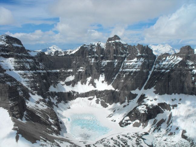  From our helicopter in Glacier National Park