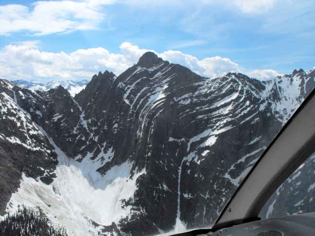  From our helicopter in Glacier National Park