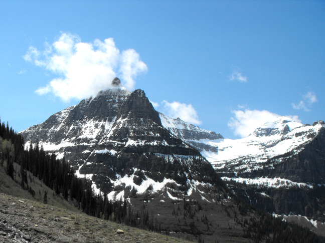 From our helicopter in Glacier National Park