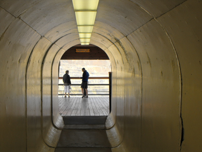  The tunnel through the mountain to view the Berkeley Pit, Butte, Monatana