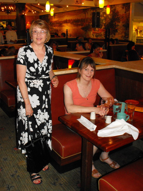  Susan and Karen after dinner at Coastal Flats in Tysons Corner