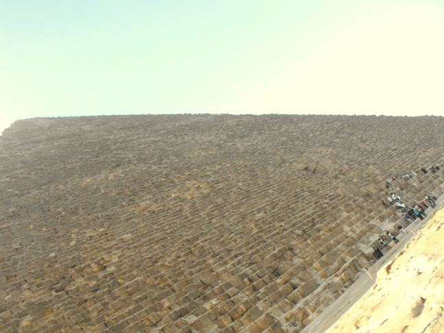  You can climb to see a bit inside Khufu's pyramid