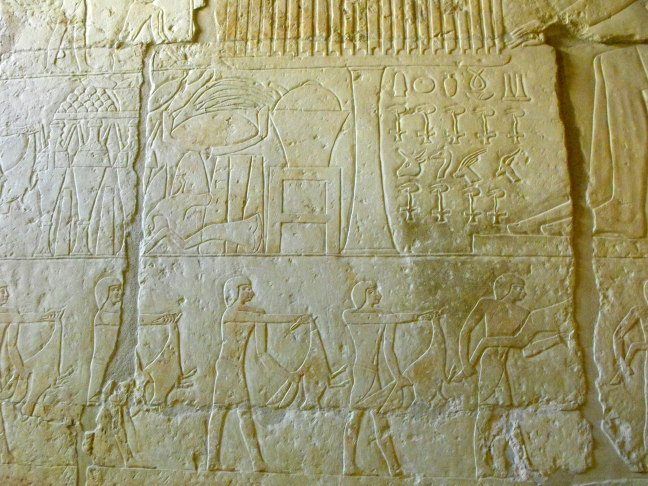  Carvings decorate all of the hundreds of tombs in the Saqqara necropolis