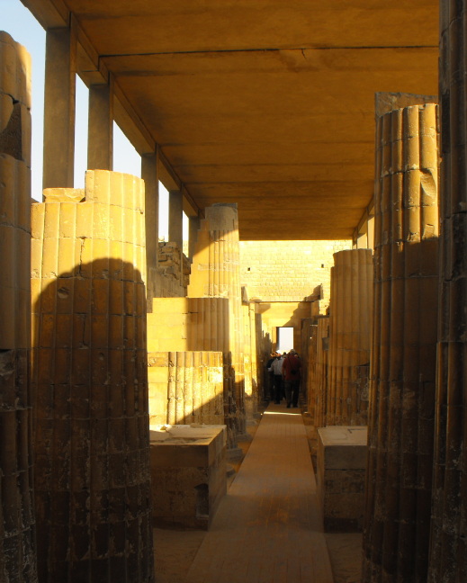  The earliest hall of pillars; unsure of stability, the builders erected a pier behind each pillar to attach it to a wall