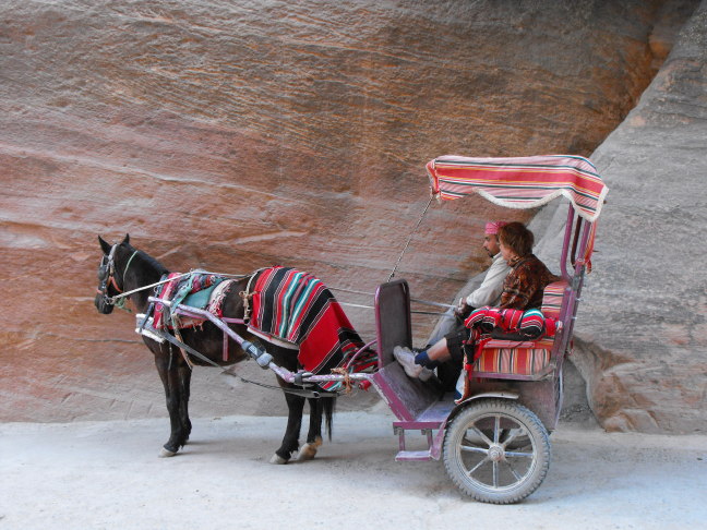  Our buggy through the Siq, Petra