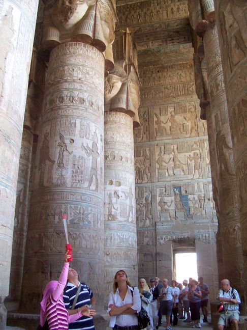  Wonderous decorations remain in the Temple of Hathor at Dendera