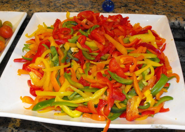  Pepper salad on the buffet at our first breakfast in Jerusalem, Leonardo Hotel