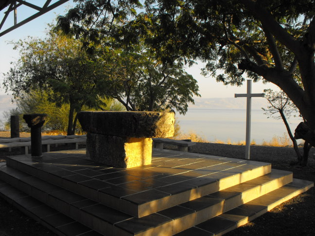  This simple chapel overlooks the Sea of Galilee at Capernum