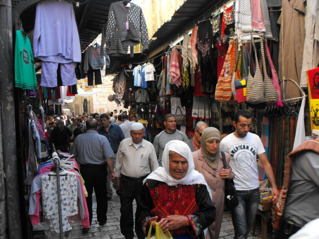  Rushing home before the holy days begin at sundown, Old City, Jerusalem