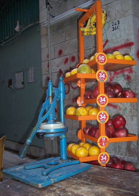  Juice vendor's shop, Old City, Jerusalem