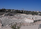  Old Jerusalem, at the Israel Museum. The original City of David is the small strip in front. The Temple Mount is to its right.