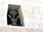  Jerusalem Cross and pigeon at the Church of the Annunciation, Nazareth