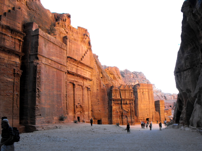  As we leave, we look back along the Street of Facades; Petra