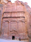 An impressive facade along the street of several such, between the treasury and the valley, Petra