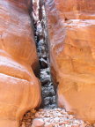  A side channel drains into the Siq, Petra