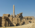  The priests prohibited destruction of this obelisk to the queen, so the pharoah built a wall around it