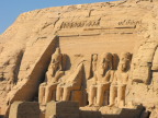  After ages of viewing the desert, the queen's temple at Abu Simbel Ramses now view Lake Nasser