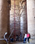 Restoration is underway at the Temple of Hathor, Dendera