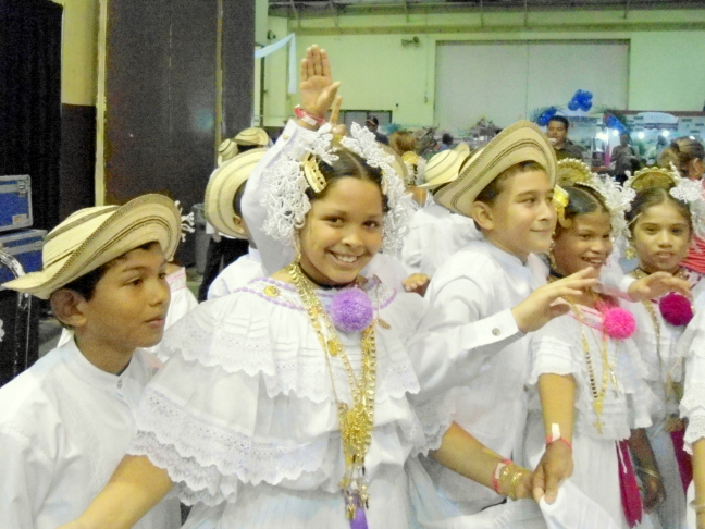  Dancers in traditional costumes at the Arts and Crafts fair at Panama City Convention Center