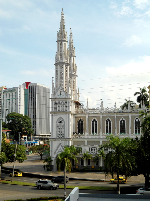  Lacy white church viewed from El Panama hotel