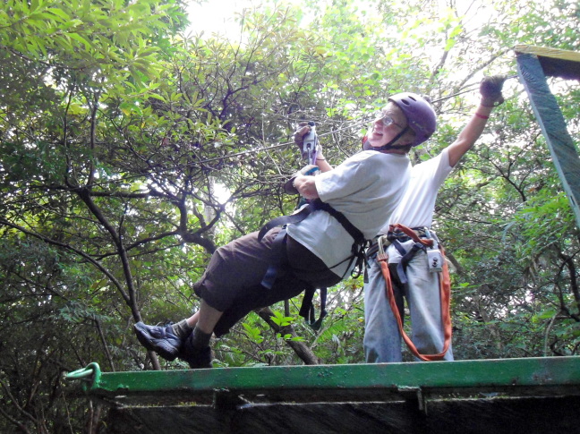  That's me about to start my first zip-line segment