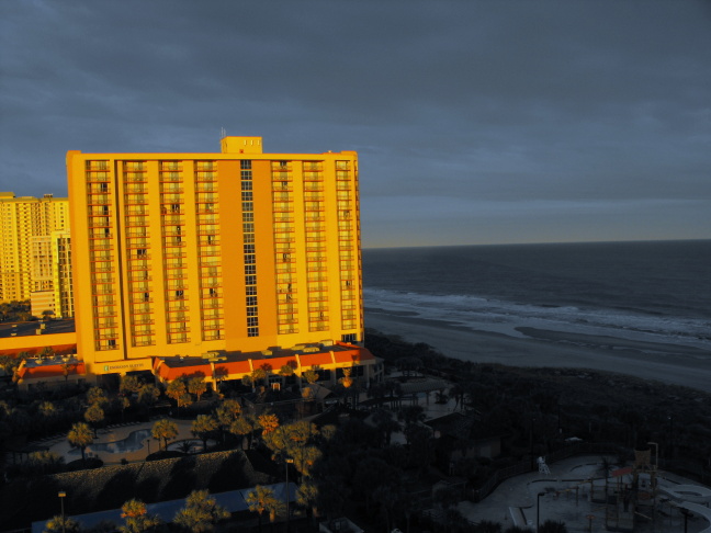  Condo glowing in the setting sun, Myrtle Beach