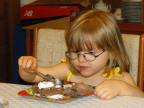  Cake *is* serious stuff! Lindsay, age 4