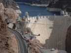  Hoover Dam showing the canted tower bring power up from the generators far below