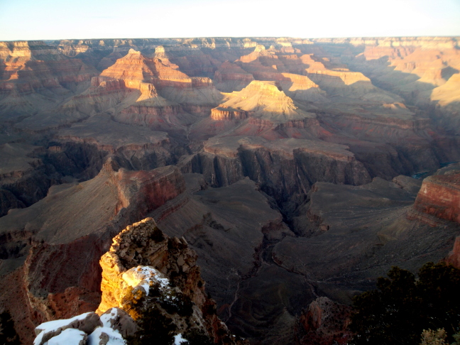  The Colorado River flows in deepest Grand Canyon at sunset