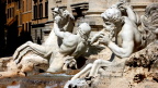  Trevi fountain detail; Rome