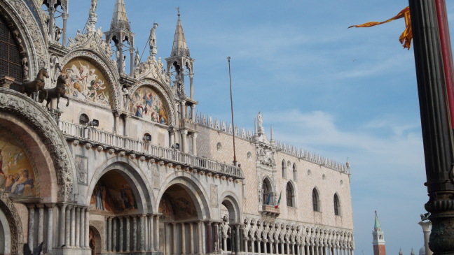  St. Mark's and Doge's Palace, Venice Bronze horses are copies of those raided from Constantinople