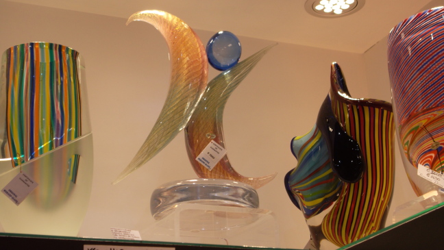  Pricey Venetian art glass at a shop on the Collonade, St. Mark's Piazza