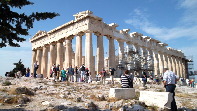  The Parthenon, eight Doric columns by seventeen, Athens