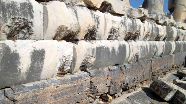  Stones in Ephesus were joined in some places with iron rods and in others with lead. The latter was mined by rebels to form bullets.