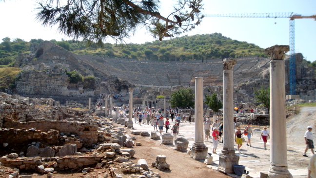  The performance theater in Ephesus seats twenty-four thousand. Elton John performed here.