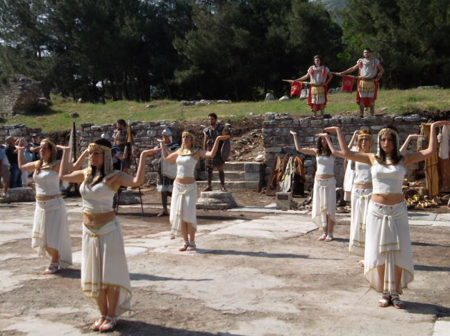  Dancers in the "spectacle" staged by Norwegian Cruise Lines in Ephesus