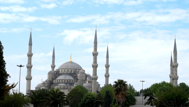  The Blue Mosque and its six minarets, Istanbul. The more minarets, the greater degeree of charity the mosque offers.