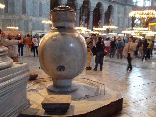  Huge urn for drinking water inside Hagia Sophia, Istanbul