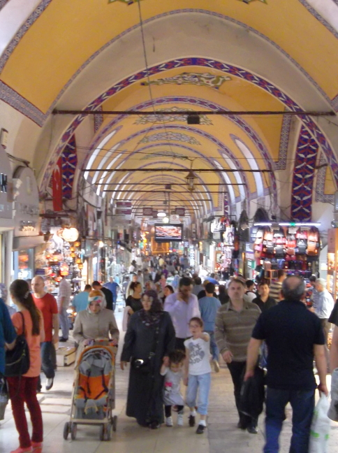  One side aisle in Istanbul's bazaar