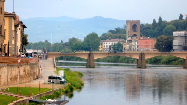  Mountain view from the Arno Riverbank, Florence