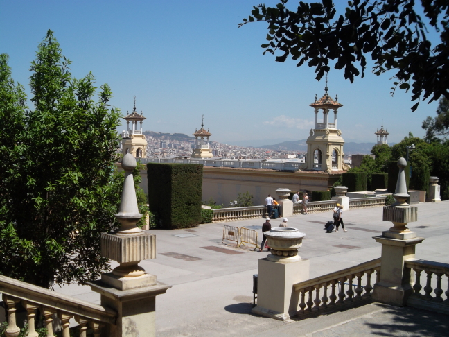  Susan likes the angles in this shot from the MNAC plaza, Barcelona