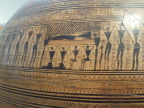  Detail of the huge funerary urn showing mourners at a burial
