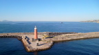  Lighthouse on the jetty, port of Naples. From ground to beacon tip is about 22 meters.