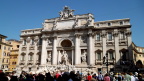  Trevi fountain in central Rome; it is the facade of a building now housing a graphics institute