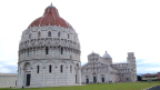  Pisa: Baptistry, Cathedral, Tower; the separate baptistry is essential since none unbaptised can enter the Cathedral