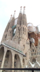  Gaudi&s La Sagrada Familia, from the front, Barcelona