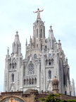  Tibidabo Cathedral del Sagrat Cor on Tibidabo Mountain overlooking Barcelona